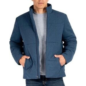 NWT Soybu Quilted Jacket Men's L Blue Polyester Spandex Insulated Coat